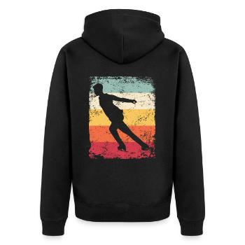 Figure Skating Figure Skating Ice Skating - Unisex Premium Organic Zip Hoodie - black - Back - Nico (187cm)