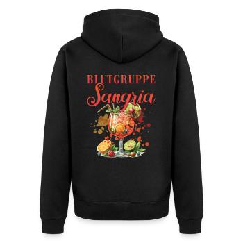 Cocktail Barman Groupe Sanguin Sangria - Veste à capuche bio Premium Unisexe - noir - Dos - Nico (187cm)