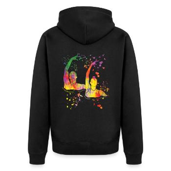 Artistic Swim Team Synchronschwimmen - Unisex Premium Bio Zip Hoodie - Schwarz - Hinten - Nico (187cm)
