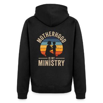 La maternité est mon ministère - Veste à capuche bio Premium Unisexe - noir - Dos - Nico (187cm)