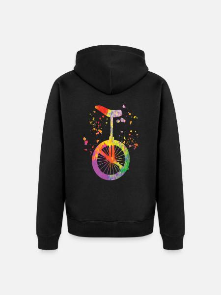 Unicyclist unicycle unicycle - Unisex Premium Organic Zip Hoodie - black