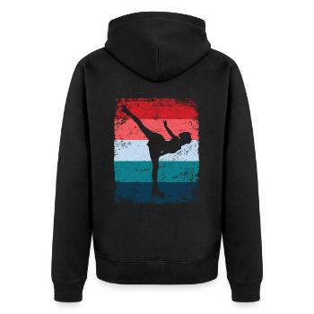 Patinage artistique Patinage artistique Patinage sur glace - Veste à capuche bio Premium Unisexe - noir - Dos - Nico (187cm)