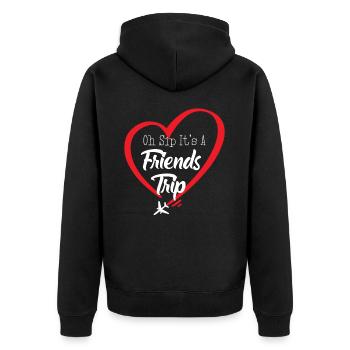 Oh Sip C’est un voyage entre amis - Veste à capuche bio Premium Unisexe - noir - Dos - Nico (187cm)