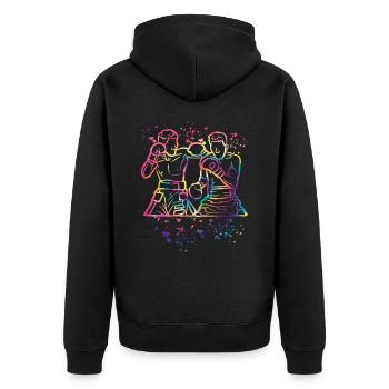 Boxing Fighter Kids Boxing Match Boxer - Unisex Premium Organic Zip Hoodie - black - Back - Nico (187cm)
