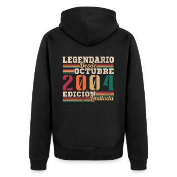 Légendaire depuis 2004 Octobre - Veste à capuche bio Premium Unisexe - noir - Dos - Nico (187cm)
