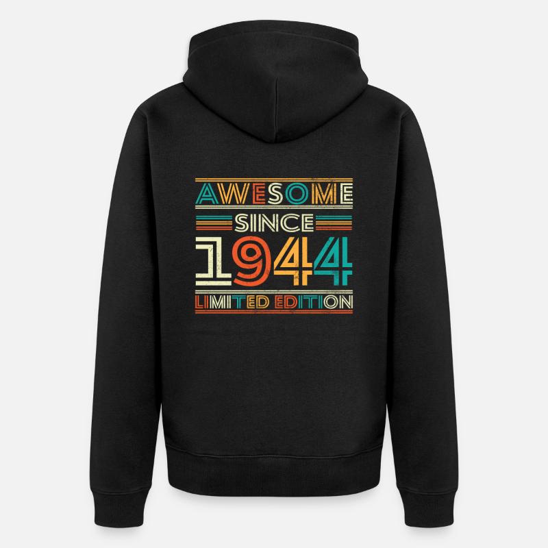 Impressionnant depuis 1944 - Veste à capuche bio Premium Unisexe - noir