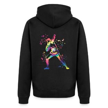 Lanceur de poids Colorsplash Lancer de poids - Veste à capuche bio Premium Unisexe - noir - Dos - Nico (187cm)