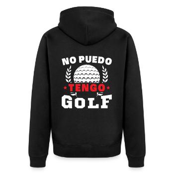 Je ne peux pas avoir de golf - Veste à capuche bio Premium Unisexe - noir - Dos - Nico (187cm)