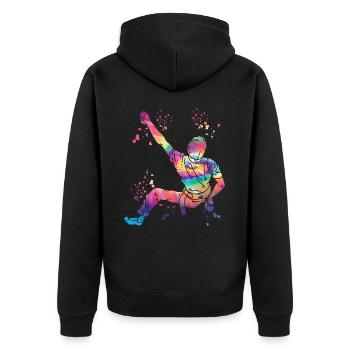 Boulderer Colorsplash Boulder Bouldering - Veste à capuche bio Premium Unisexe - noir - Dos - Nico (187cm)