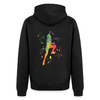 Bloc Colorsplash Bloc de bloc - Veste à capuche bio Premium Unisexe - noir - Dos - Nico (187cm)