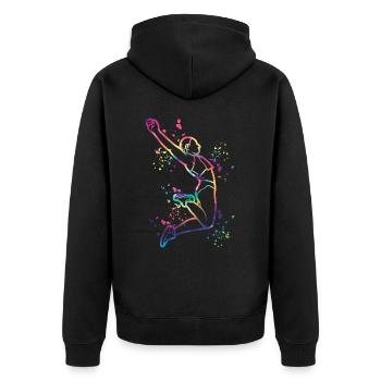 Long Jumpers Long Jump Kids Long Jump - Unisex Premium Organic Zip Hoodie - black - Back - Nico (187cm)