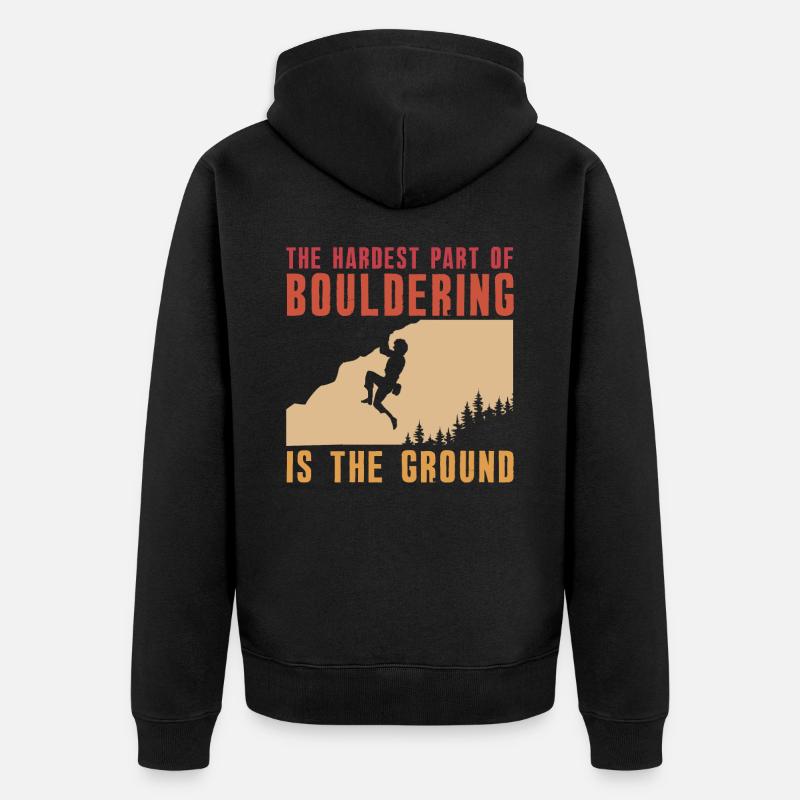 Bouldern Boulderer Boulder - Unisex Premium Bio Zip Hoodie - Schwarz