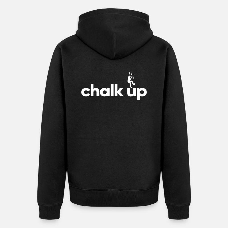 Craie jusqu’à Boulderer - Veste à capuche bio Premium Unisexe - noir
