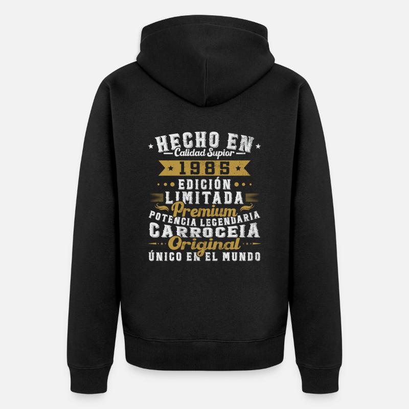 Fabriqué en 1985 Cadeau d’anniversaire - Veste à capuche bio Premium Unisexe - noir