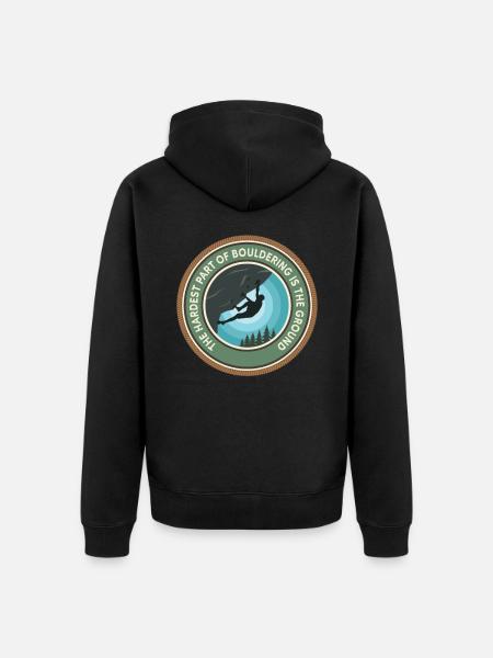 Bouldering Boulderer Bouldering - Unisex Premium Organic Zip Hoodie - black