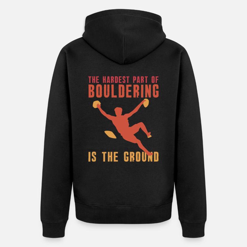 Bouldern Boulderer Boulder - Unisex Premium Bio Zip Hoodie - Schwarz