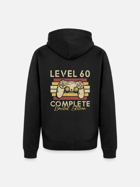 Level 60 Complete - Unisex Premium Organic Zip Hoodie - black