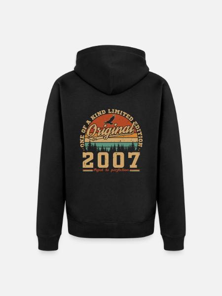 2007 6 - Unisex Premium Organic Zip Hoodie - black