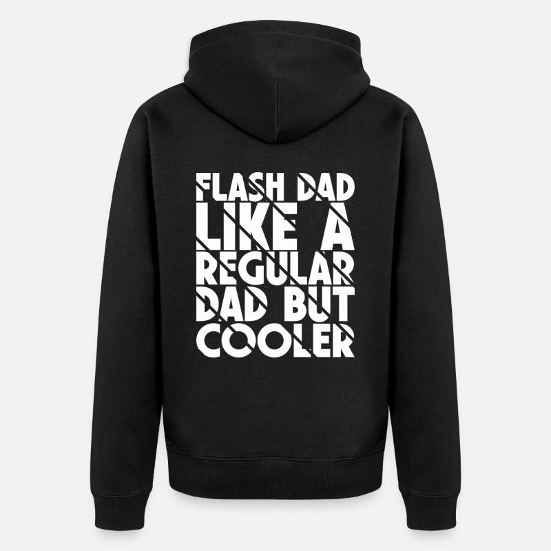 Bloc Flash Papa Boulderer - Veste à capuche bio Premium Unisexe - noir