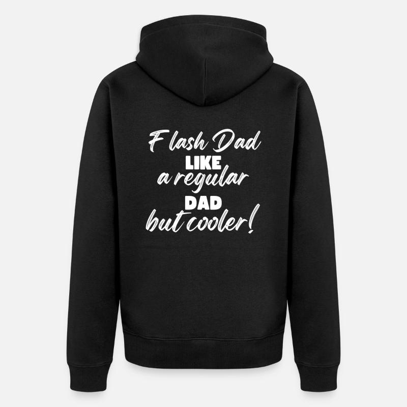 Bloc Flash Papa Boulderer - Veste à capuche bio Premium Unisexe - noir
