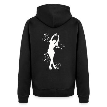 Figure Skating Skating Figure Skating - Unisex Premium Organic Zip Hoodie - black - Back - Nico (187cm)