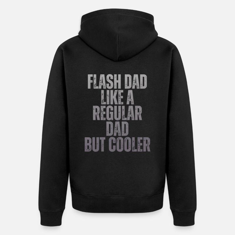 Bloc Flash Papa Boulderer - Veste à capuche bio Premium Unisexe - noir