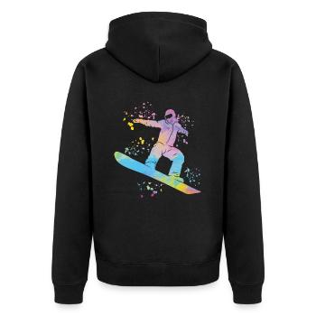 Snowboarder Snowboarding Snowboard - Veste à capuche bio Premium Unisexe - noir - Dos - Nico (187cm)
