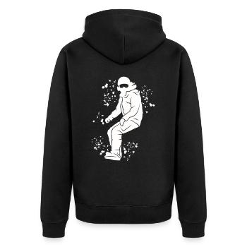 Snowboarder Snowboarding Snowboard - Unisex Premium Bio Zip Hoodie - Schwarz - Hinten - Nico (187cm)