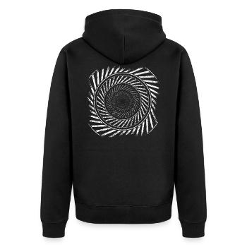 23K19spiral - Veste à capuche bio Premium Unisexe - noir - Dos - Nico (187cm)