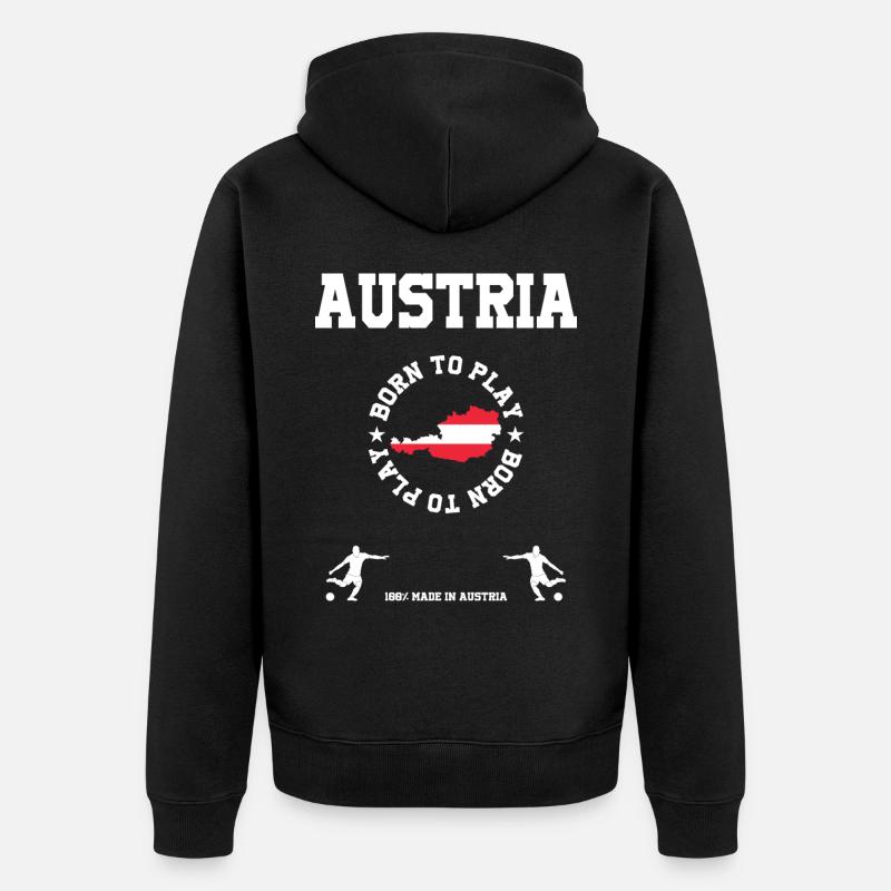 Autriche - Veste à capuche bio Premium Unisexe - noir
