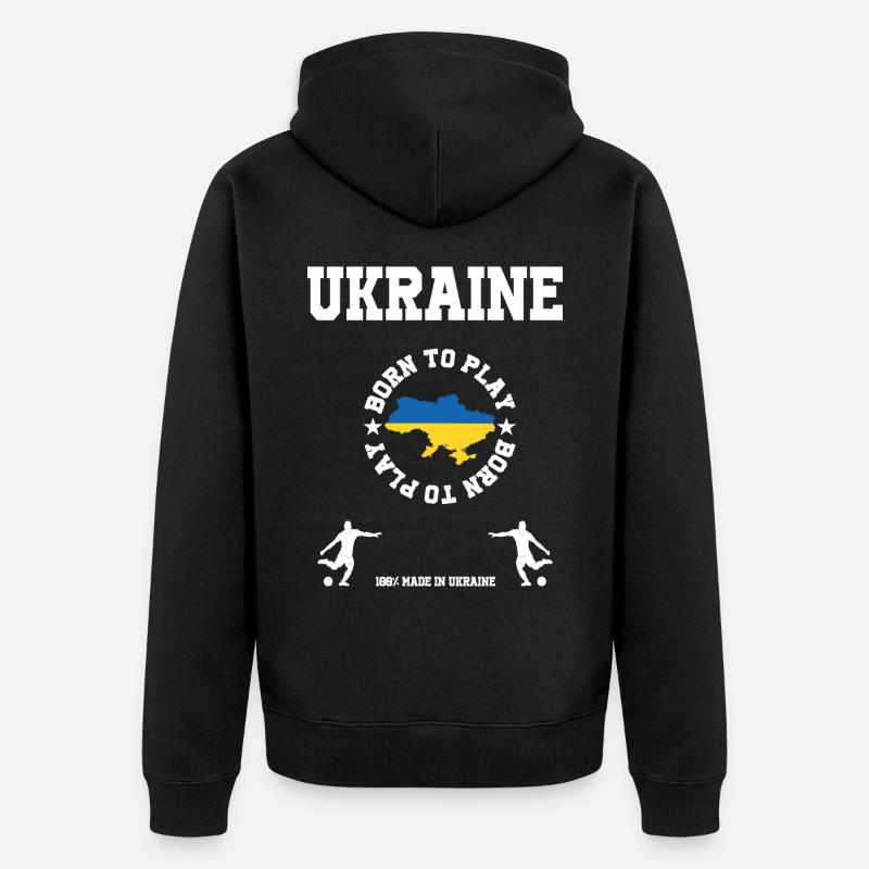 Ukraine - Unisex Premium Bio Zip Hoodie - Schwarz