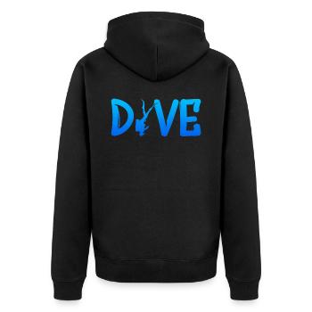 Dive Scuba Diver Diving - Unisex Premium Bio Zip Hoodie - Schwarz - Hinten - Nico (187cm)