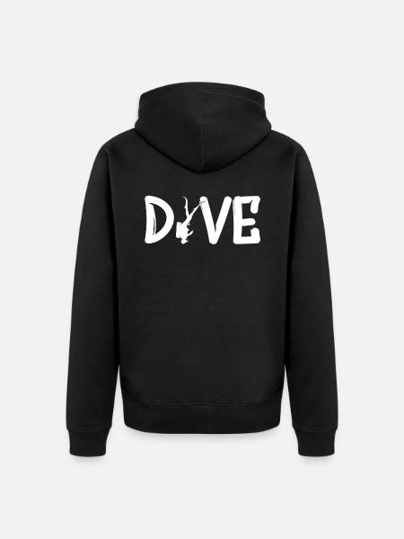 tauchen - Unisex Premium Bio Zip Hoodie - Schwarz