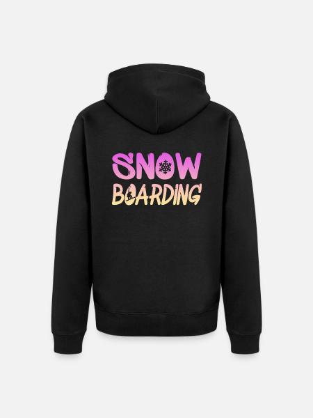 snowboarding - Unisex Premium Bio Zip Hoodie - Schwarz