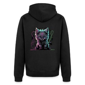 Hyper Cat - Veste à capuche bio Premium Unisexe - noir - Dos - Nico (187cm)