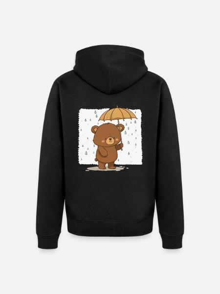 Bear Necessities - Unisex Premium Organic Zip Hoodie - black