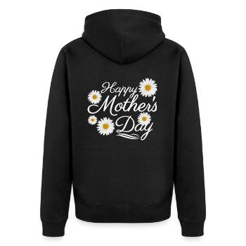 Bonne fête des mères - Veste à capuche bio Premium Unisexe - noir - Dos - Nico (187cm)