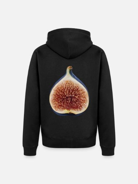 Feigenfrucht Geschenk - Unisex Premium Bio Zip Hoodie - Schwarz