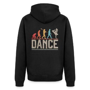 Breakdance Evolution B-boy B-Girl Hip Hop Dance - Unisex Premium Organic Zip Hoodie - black - Back - Nico (187cm)