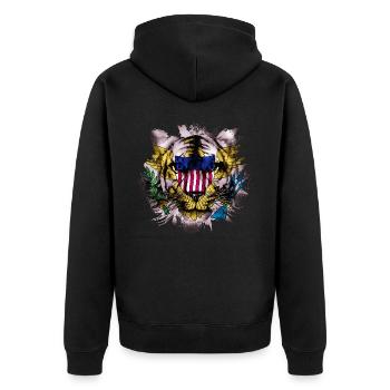 Îles Vierges américaines - Veste à capuche bio Premium Unisexe - noir - Dos - Nico (187cm)