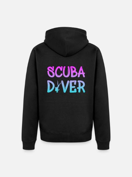 Diving Tauchen - Unisex Premium Bio Zip Hoodie - Schwarz