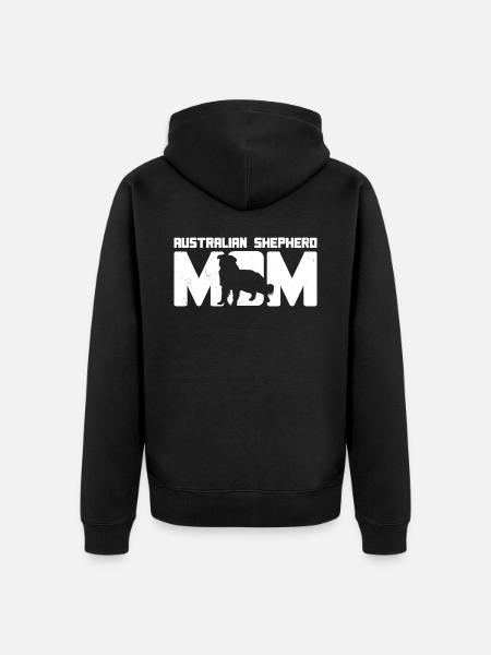 Australian Shepherd Mom - Unisex Premium Organic Zip Hoodie - black