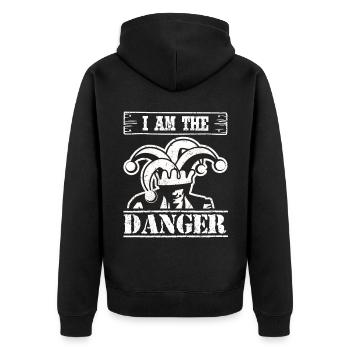 Cowboy - Unisex Premium Bio Zip Hoodie - Schwarz - Hinten - Nico (187cm)