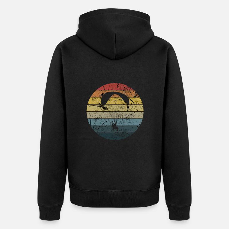 Paramotor Paramotoring - Unisex Premium Bio Zip Hoodie - Schwarz