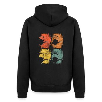 Jardinier arrosoir Rétro - Veste à capuche bio Premium Unisexe - noir - Dos - Nico (187cm)
