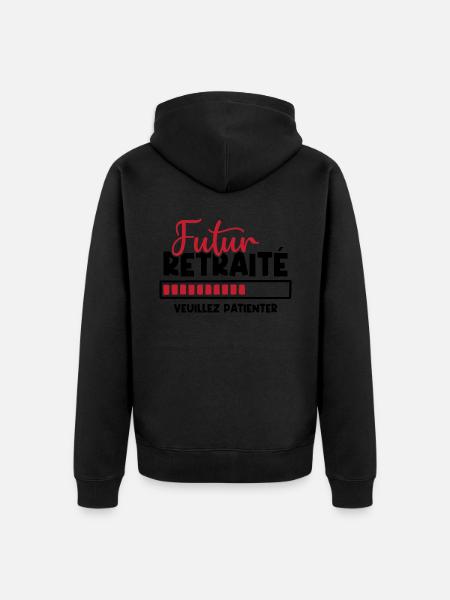 Futur retraité - Veste à capuche bio Premium Unisexe - noir