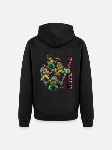 TMNT Mutant Mayhem Team Turtles - Veste à capuche bio Premium Unisexe - noir