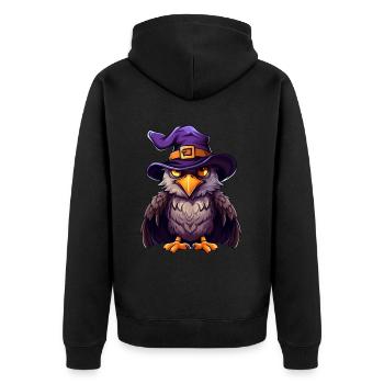 Chapeau de sorcière aigle. Drôle de costume d’Halloween pour - Veste à capuche bio Premium Unisexe - noir - Dos - Nico (187cm)