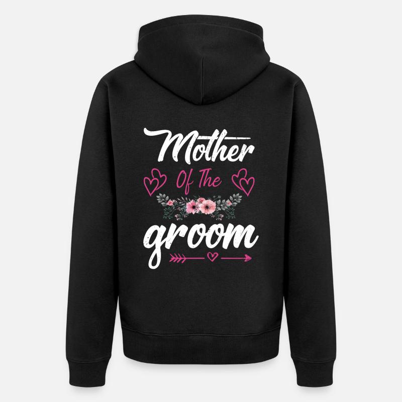 Mère de la mariée marié - Veste à capuche bio Premium Unisexe - noir