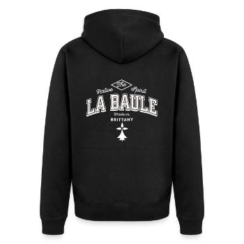 La Baule the native spirit made in Brittany - Veste à capuche bio Premium Unisexe - noir - Dos - Nico (187cm)
